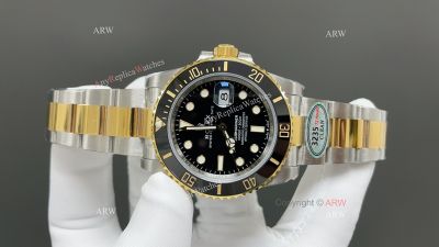 Clean Factory Rolex Submariner 3235 Black Face Watch 41mm 